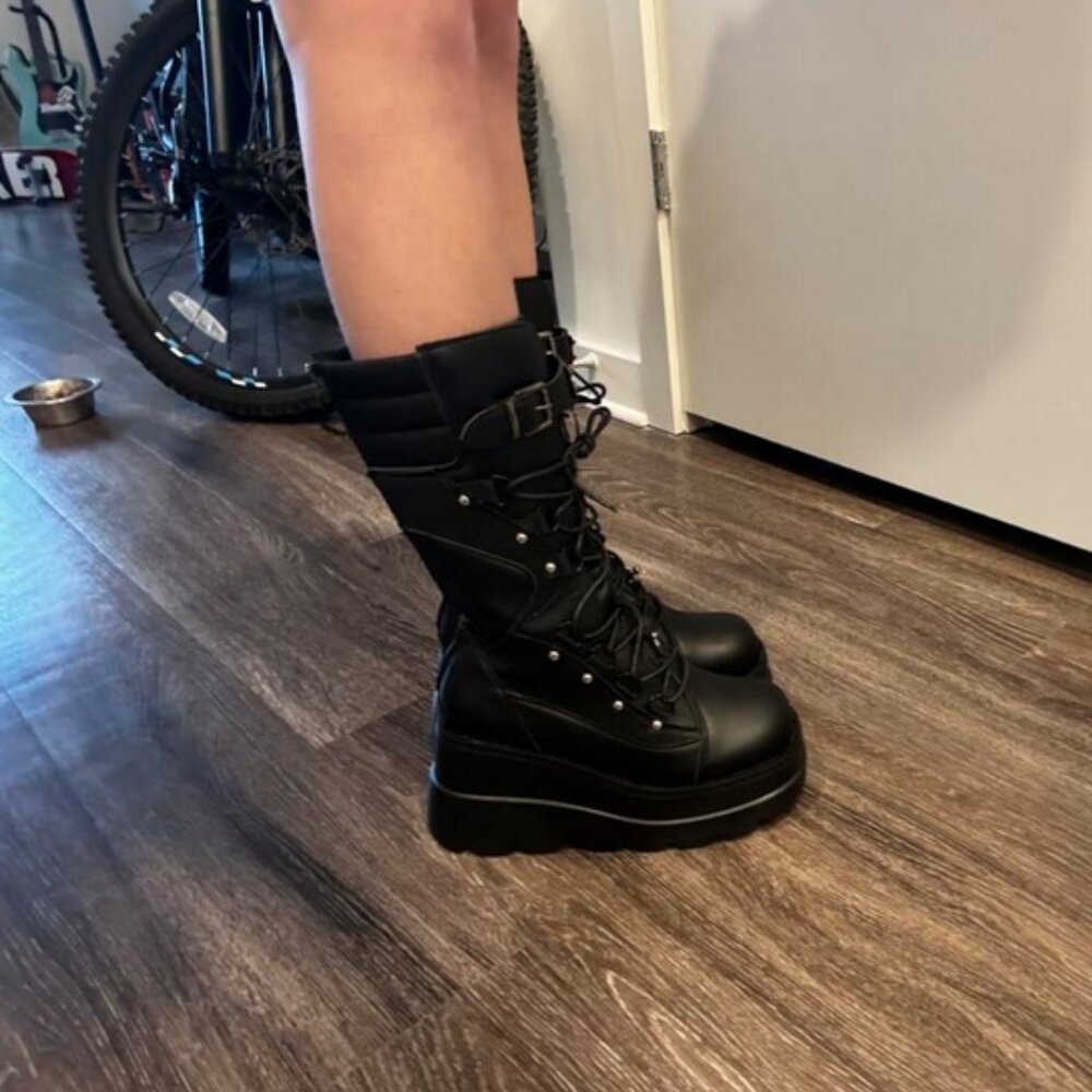 Rave goth platform laceup boots - Picture 3 of 6